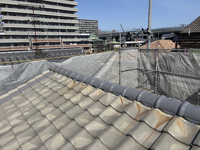 7寸丸瓦積み替え