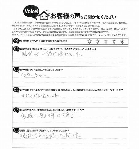 城東区のお客様の声