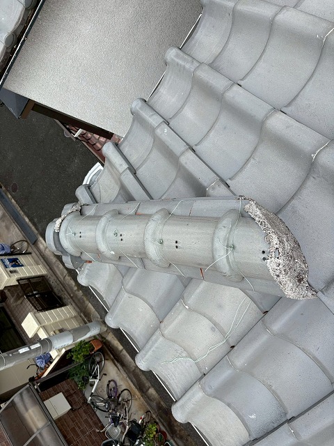 ズレが発生した軒先