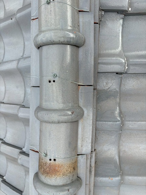 ズレが生じた熨斗瓦