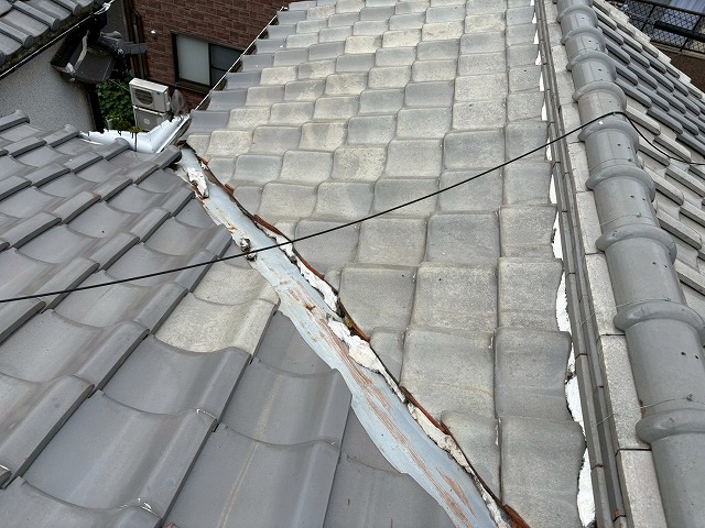 谷板金の状態確認