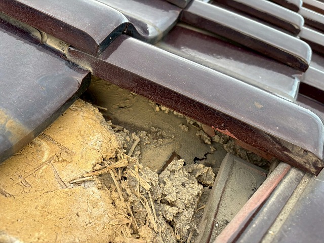 防水シートがない瓦屋根