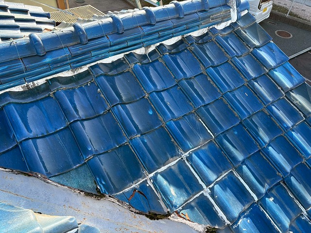 瓦屋根の状態確認