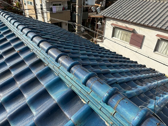 瓦屋根の状態確認