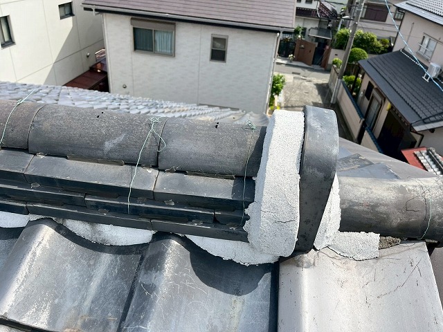 重ね塗りが施された漆喰部