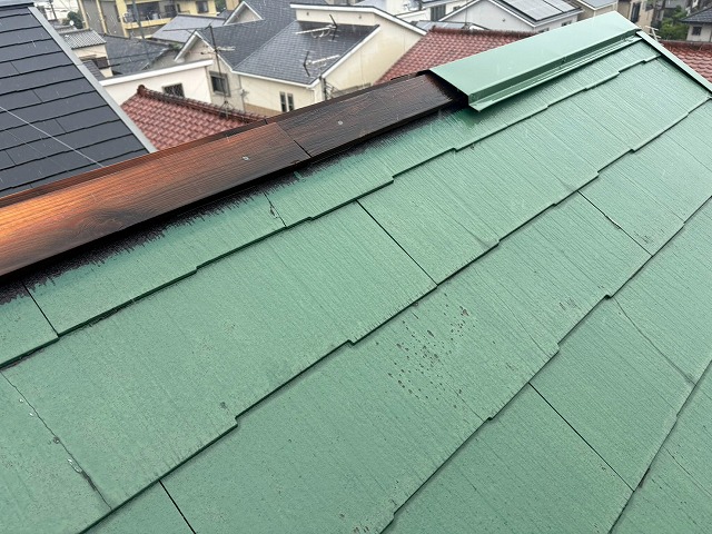 棟板金の状態確認