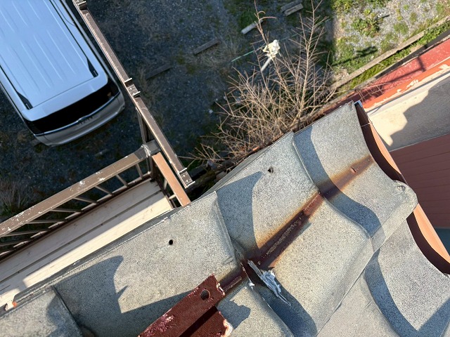 袖瓦のずれ確認