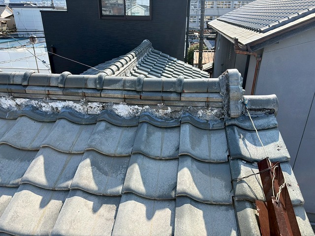 漆喰の不適切な処理