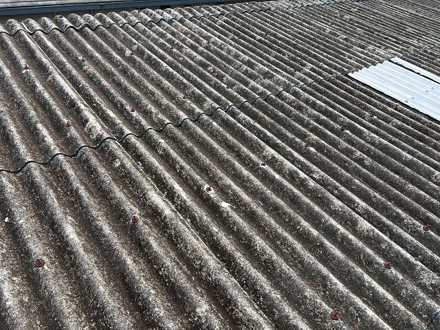 東大阪市の倉庫で雨漏りが発生しオーナーさまからご相談をいただいた事例、借主からの報告でお問い合わせいただきました