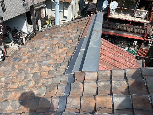 瓦屋根の状態確認