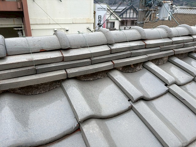 漆喰の状況確認