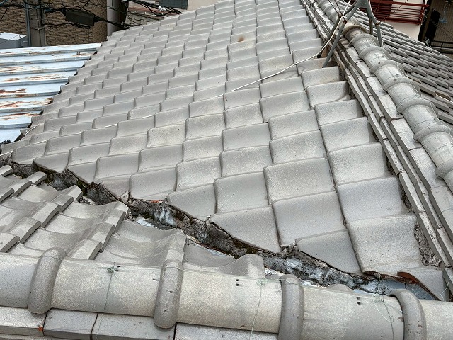 谷板金の劣化状況