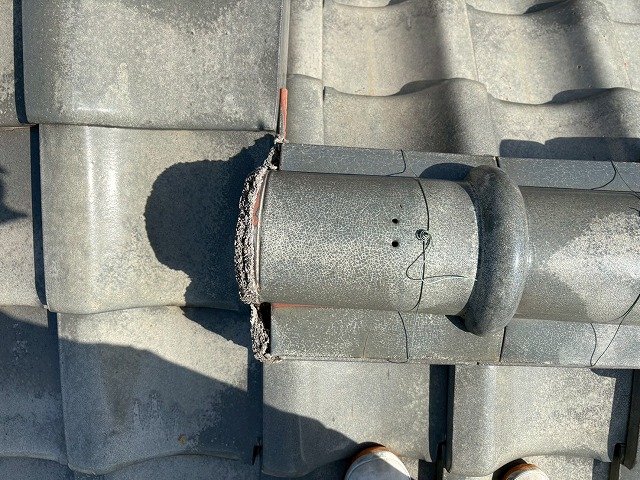 丸瓦の状態確認