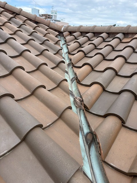 谷板金部分の劣化進行