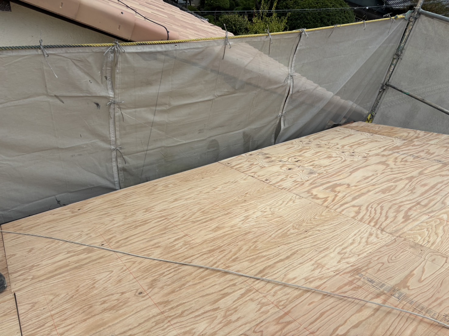 合板による下地補強