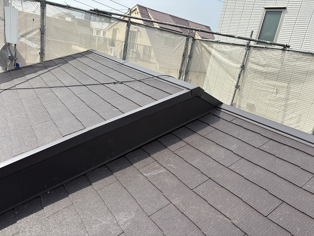 屋根工事の仕上がり