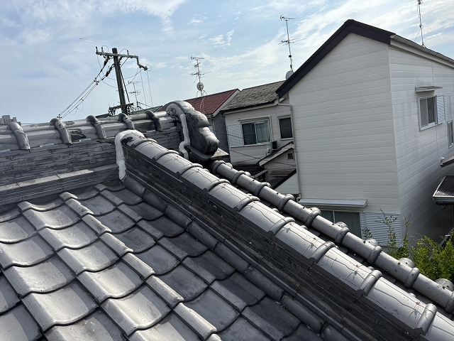 降り棟補修後の全景