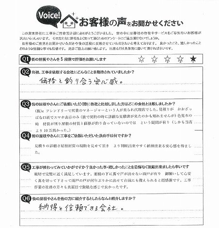 アンケート施工後